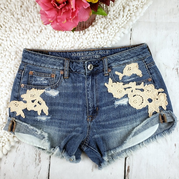 American Eagle Outfitters Pants - American Eagle Hi-Rise Festival Shorts Sz 8 #236